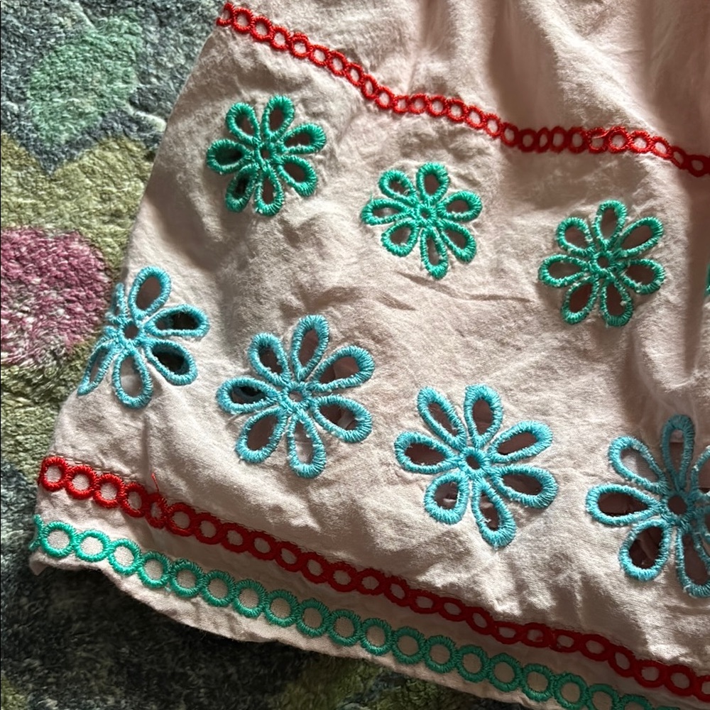 Mini Boden Dress with Floral Embroidery - Picture 2 of 5